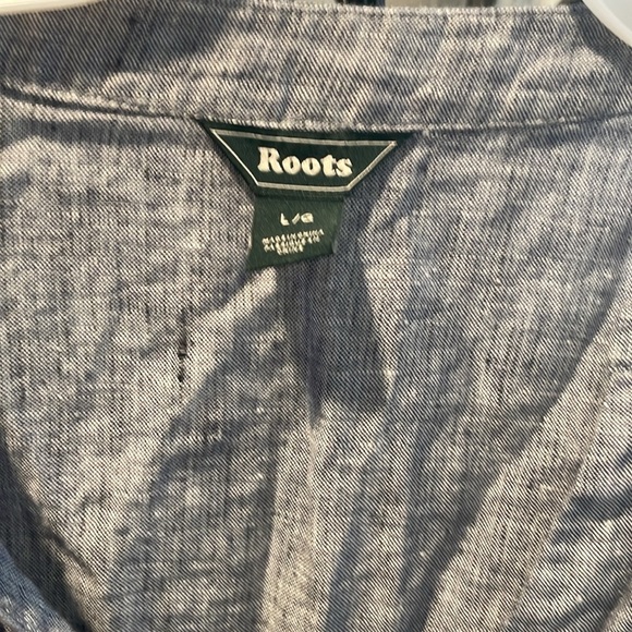Roots denim linen dress size large - Picture 3 of 7